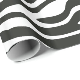 Schwarzweiss-Zebra-bunter Retro Tierdruck Geschenkpapier