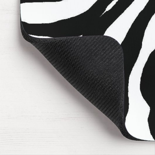 Schwarzweiss-Zebra-Druck Mousepad (Ecke)