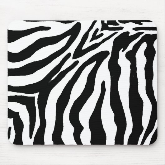 Schwarzweiss-Zebra-Druck Mousepad (Vorne)