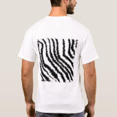 Schwarzweiss-Zebra-Druck-Muster T-Shirt (Rückseite)