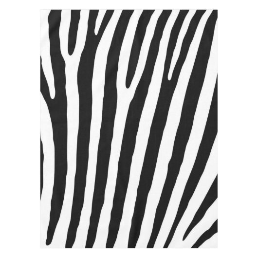 Schwarzweiss-Zebra-Druck-Muster Tischdecke (Vorderseite)
