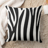 Schwarzweiß-Zebra-Druck - Schubkissen Kissen (Decke)