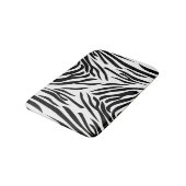 Schwarzweiß-Zebra-Druckmuster Badematte (Schrägansicht)