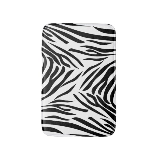 Schwarzweiß-Zebra-Druckmuster Badematte (Vorderseite Vertikal)