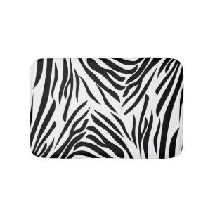 Schwarzweiß-Zebra-Druckmuster Badematte
