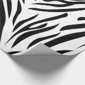 Schwarzweiß-Zebra-Druckmuster Geschenkpapier (Ecke)