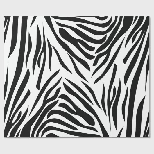 Schwarzweiß-Zebra-Druckmuster Geschenkpapier (Flach)