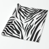 Schwarzweiß-Zebra-Druckmuster Geschenkpapier (Ungerollt)