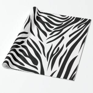 Schwarzweiß-Zebra-Druckmuster Geschenkpapier