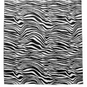 Schwarzweiß-Zebra Duschvorhang (Vorderseite)
