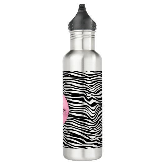 Schwarzweiß-Zebra Edelstahlflasche (Rechts)