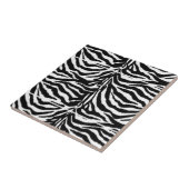 Schwarzweiss-Zebra gemustert Fliese (Seite)