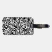 Schwarzweiß-Zebra Gepäckanhänger (Rückseite horizontal)