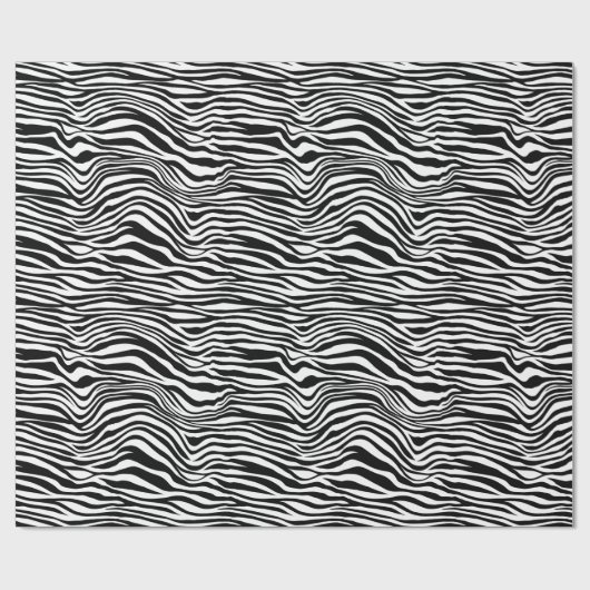 Schwarzweiß-Zebra Geschenkpapier (Flach)