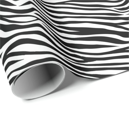 Schwarzweiß-Zebra Geschenkpapier (Rolleneckpunkt)