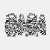 Schwarzweiß-Zebra Geschenkschachtel (Ungefaltet)
