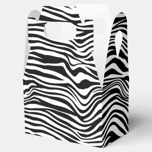 Schwarzweiß-Zebra Geschenkschachtel (Geöffnet)