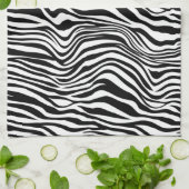 Schwarzweiß-Zebra Geschirrtuch (Gefaltet)