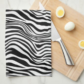 Schwarzweiß-Zebra Geschirrtuch (Viertel Falte)