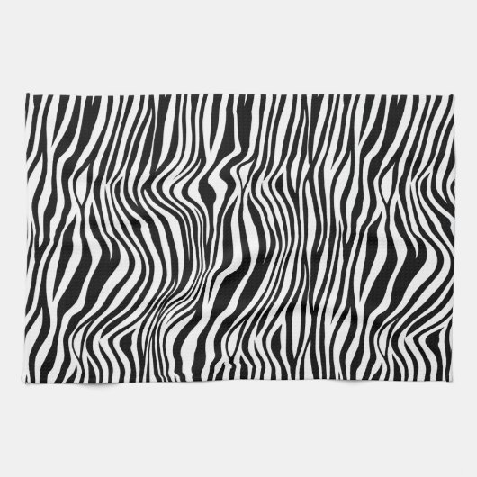 Schwarzweiß-Zebra Geschirrtuch (Horizontal)