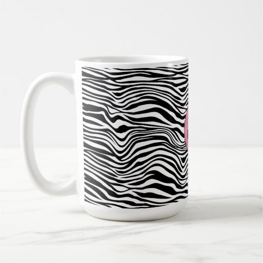 Schwarzweiß-Zebra Kaffeetasse (Links)
