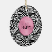 Schwarzweiß-Zebra Keramik Ornament (Rechts)