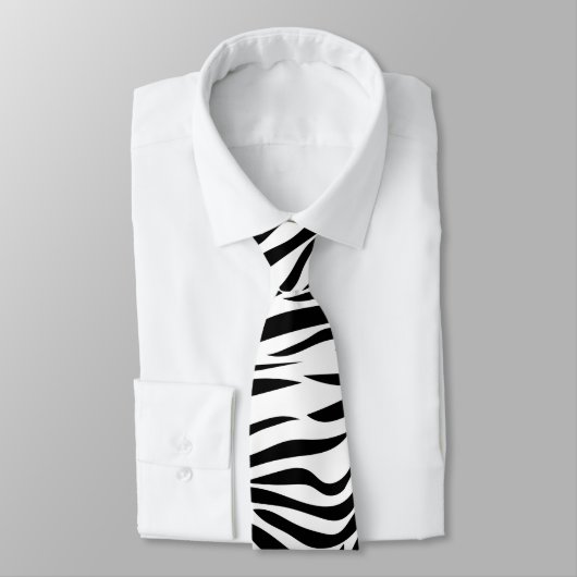 Schwarzweiß-Zebra Krawatte (Gebunden)
