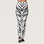 Schwarzweiß-Zebra Leggings (Rückseite)