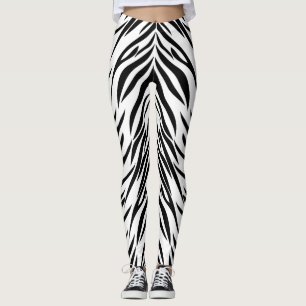 Schwarzweiß-Zebra Leggings