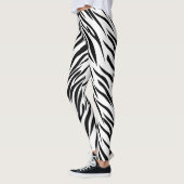 Schwarzweiß-Zebra Leggings (Links)