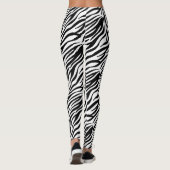 Schwarzweiß-Zebra Leggings (Rückseite)
