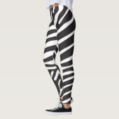 Schwarzweiß-Zebra Leggings (Links)