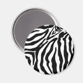 Schwarzweiß-Zebra Magnet (Vorderseite/Rückseite)