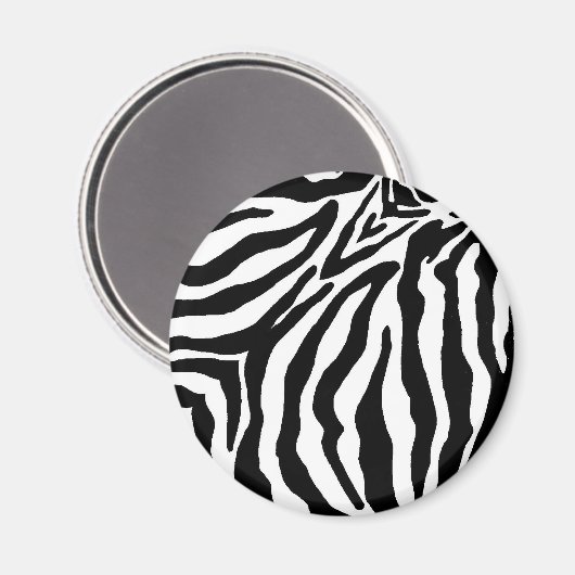 Schwarzweiß-Zebra Magnet (Vorderseite/Rückseite)