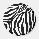 Schwarzweiß-Zebra Magnet (Vorne)