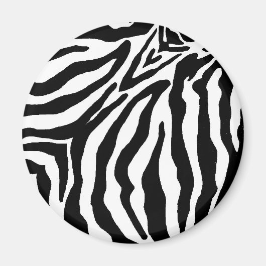 Schwarzweiß-Zebra Magnet (Vorne)