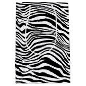 Schwarzweiß-Zebra Mittlere Geschenktüte (Vorderseite)
