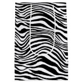Schwarzweiß-Zebra Mittlere Geschenktüte (Rückseite)