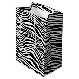 Schwarzweiß-Zebra Mittlere Geschenktüte