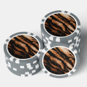 Schwarzweiß-Zebra-Muster-Foto drucken Pokerchips (Stapel)