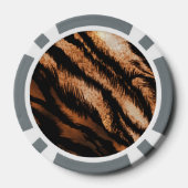Schwarzweiß-Zebra-Muster-Foto drucken Pokerchips (Rückseite)