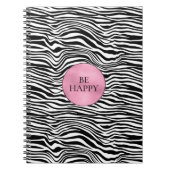 Schwarzweiß-Zebra Notizblock (Vorderseite)