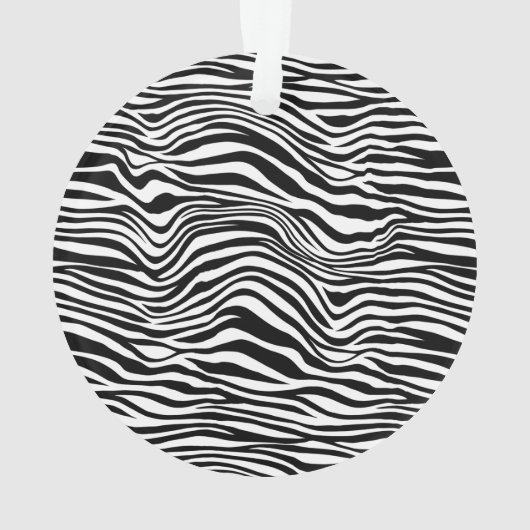 Schwarzweiß-Zebra Ornament (Rückseite)