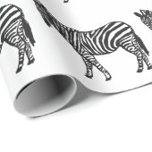 Schwarzweiss-Zebra-Packpapier Geschenkpapier (Rolleneckpunkt)