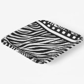Schwarzweiß-Zebra Pappteller (Gewinkelt)