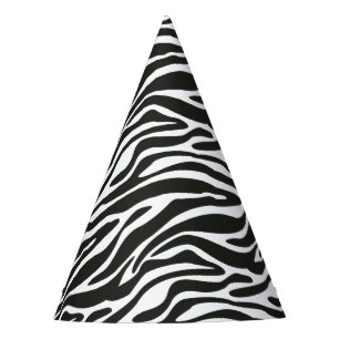 Schwarzweiss-Zebra-Partyhut Partyhütchen