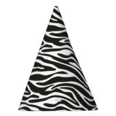 Schwarzweiss-Zebra-Partyhut Partyhütchen (Rechts)