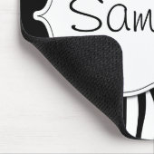 Schwarzweiss-Zebra personalisiert Mousepad (Ecke)
