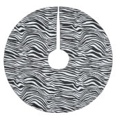 Schwarzweiß-Zebra Polyester Weihnachtsbaumdecke (Vorderseite)
