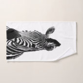 Schwarzweiss-Zebra-Porträt Badhandtuch Set (Handtuch)